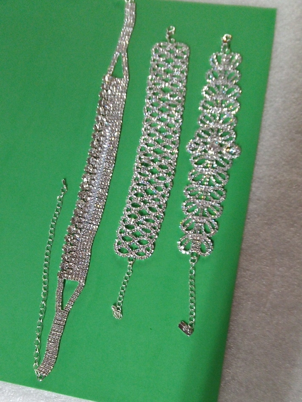 3 Piece Silver - Rhinestone Bundle #A512